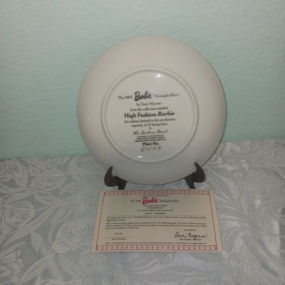 **Vintage BARBIE!!** High Fashion Barbie Porcelain Plate Collection of 8 Plates - Picture 15 of 15